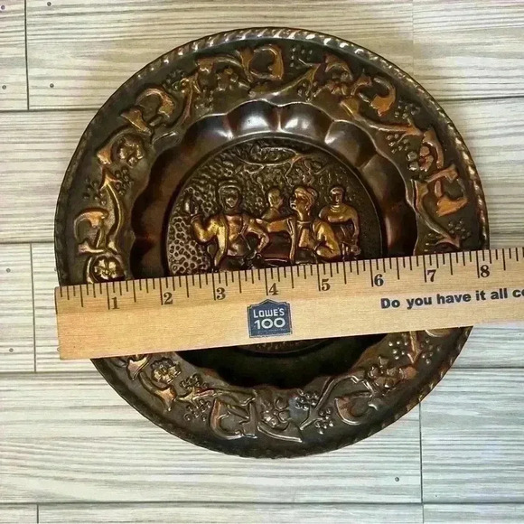 Set of Vintage Copper Plate Wall Decor - Picture 5 of 10